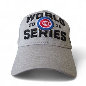 New Era 39Thirty Chicago Cubs 2016 World Series Champions Fitted Hat Grey